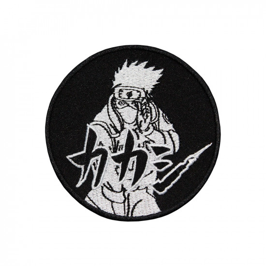 Naruto Anime Kakashi Logo bordado coser / planchar / parche de velcro