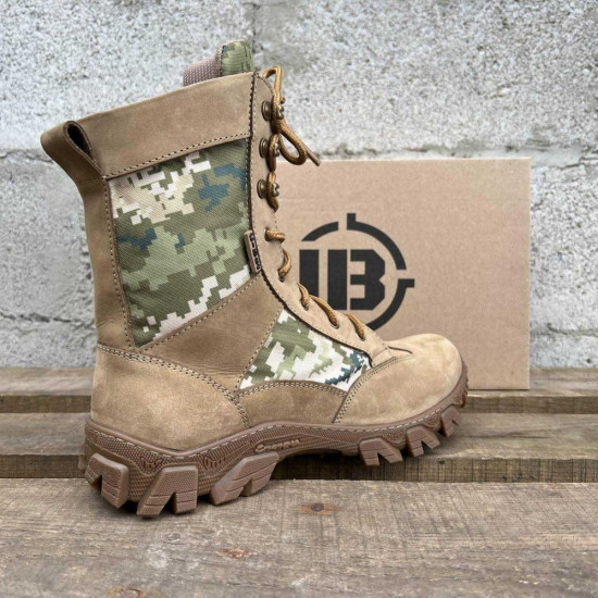 Ukrainian Typhoon pixel boots Military leather high boots Urban-type summer footwear