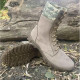 "Sprint-2" Beige Leather Boots: Ukrainian Pixel Camo Urban Footwear