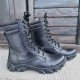 "Sprint" Tactical Boots: Black Leather Ukrainian Army Military Combat Footwear