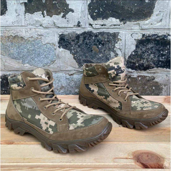 Botas tácticas urbanas "Coyote": calzado militar ucraniano de piel nobuck