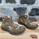 Bottes tactiques urbaines « Coyote » : chaussures militaires ukrainiennes en cuir nubuck