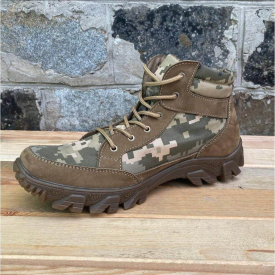 "Coyote" Urban Tactical Boots: Nubuck Leather Ukrainian Military Footwear