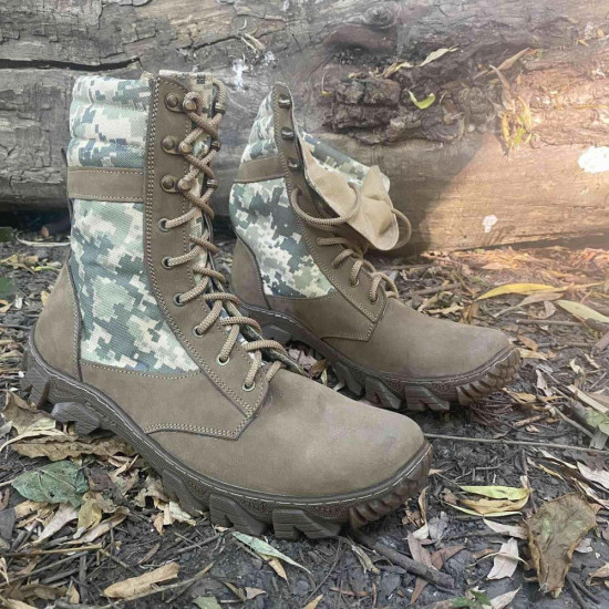 "Sprint-3" Ukrainian Urban Boots: Pixel Camo Tactical Footwear