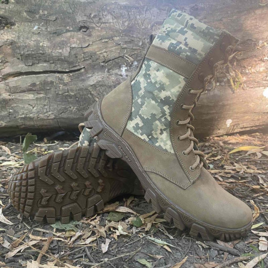 "Sprint-3" Ukrainian Urban Boots: Pixel Camo Tactical Footwear