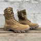 Bottes professionnelles beiges « Sprint » : chaussures d'été militaires ukrainiennes en cuir nubuck durable – Légères et fiables.