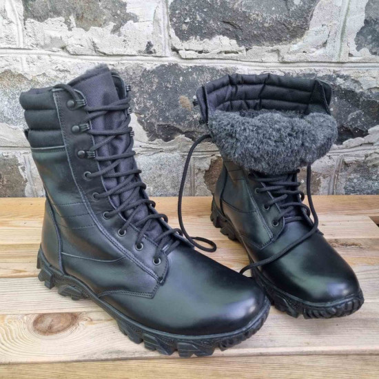 Professional 'Sprint' Black Tactical Winter Boots: High-Performance Ukrainian Army Combat Footwear - A Perfect Gift for Men