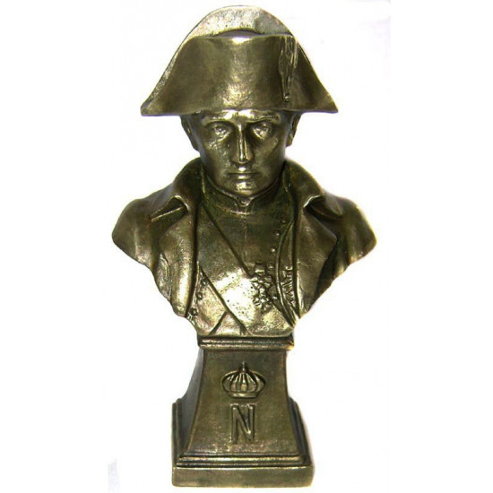Escultura soviética de bronce ruso "Napoleón alto busto"