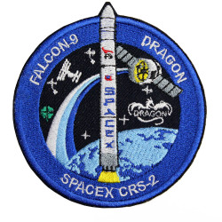 NASA Demo-2 SpaceX Dragon Behnken & Hurleysleeve Patch sleeve embroidery