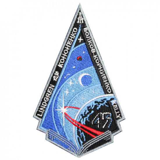 ISS Expedition 45 Space Mission Sojus Patch Handgenähte Stickerei zum Aufnähen