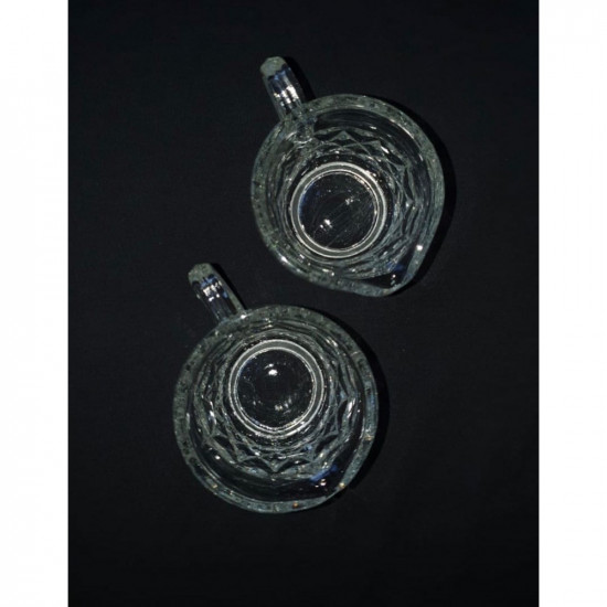 Tasses en cristal tchèques antiques Tasse antique authentique d'Union soviétique pour le lait, le thé et le café