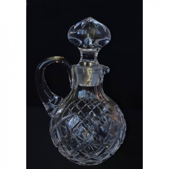 Véritable carafe en cristal tchèque fabriquée en République tchèque pour l'alcool et les boissons