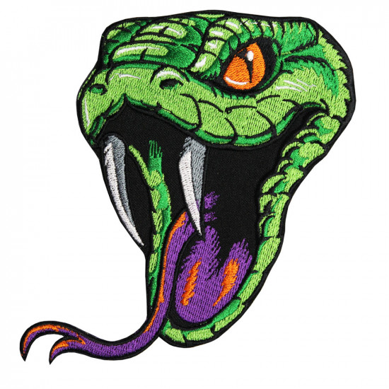 Cobra Head Airsoft juego Tactical Snake Patch manga bordado hecho a mano
