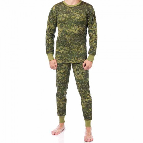 Russische Militärunterwäsche Fleece Pyjama Schwarz/Olive/Digital Camo