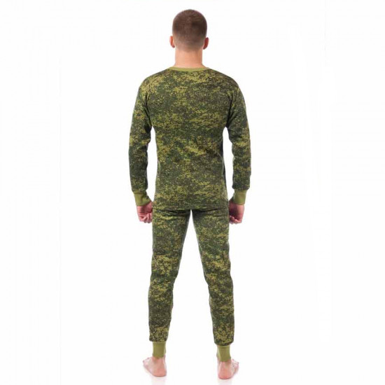 Russische Militärunterwäsche Fleece Pyjama Schwarz/Olive/Digital Camo