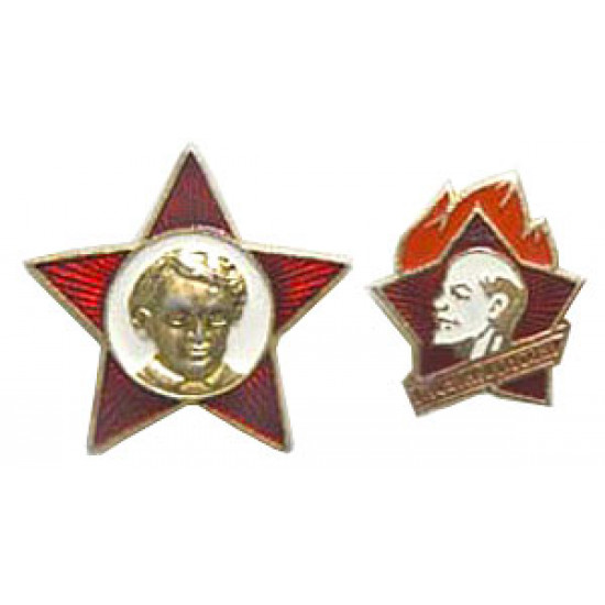 Badges soviétiques avec vladimir lenin