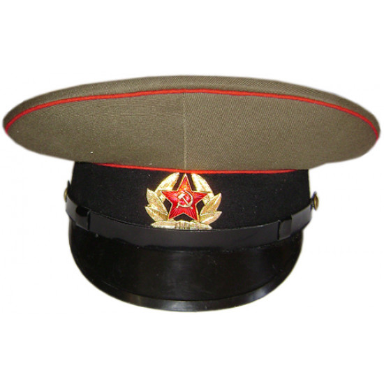 Soviético / sombrero de la visera de sargentos de ejército ruso de artillería & tropas del tanque m69