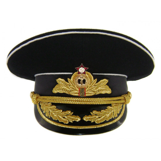 Marina soviética / sombrero negro de almirantes naval ruso m69