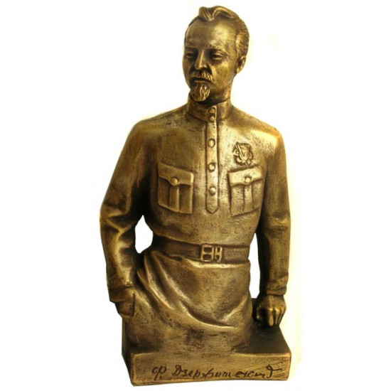 Estatua de bronce rusa busto revolutioner soviético de dzerzhinsky