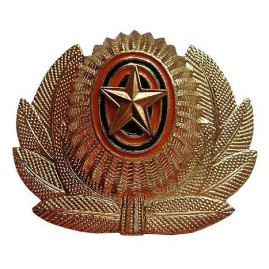 ロシア陸軍士官帽子バッジ花形帽章