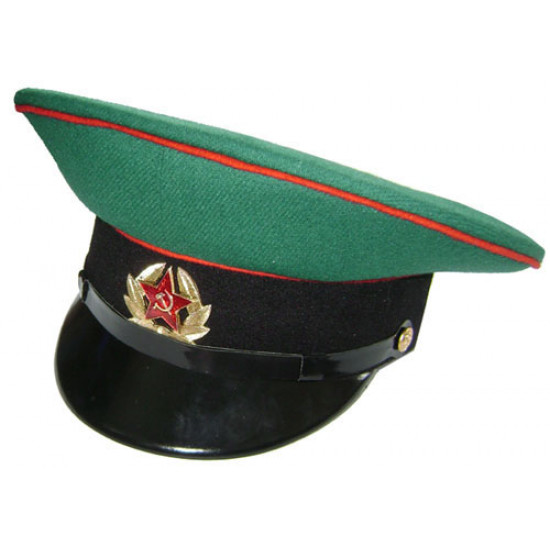 Ruso / frontera del ejército soviético guarda la gorra de la visera del sargento