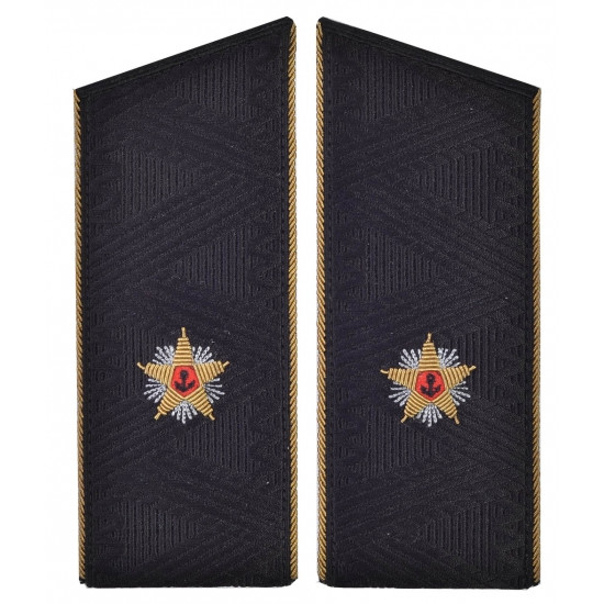 Sowjetische / russische ADMIRAL Uniform Schulterklappen Marine Epauletten