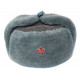 最初のロシア軍共和国軍は、冬の兵士帽子ushanka耳おおいを毛皮でおおいます