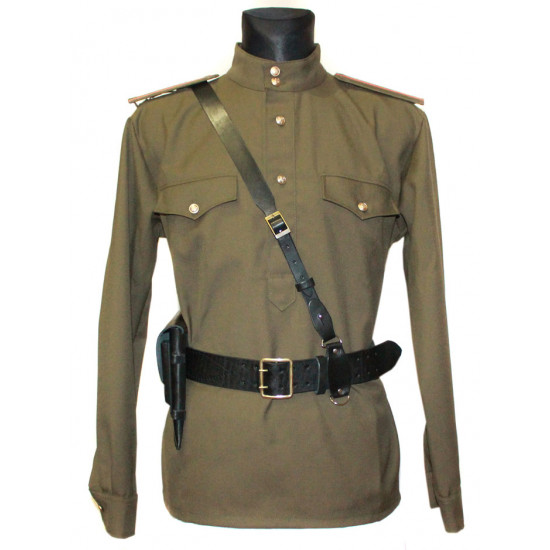 Schwarzer Schultergurt des sowjetischen Militärs für Portupeya-Gürtel