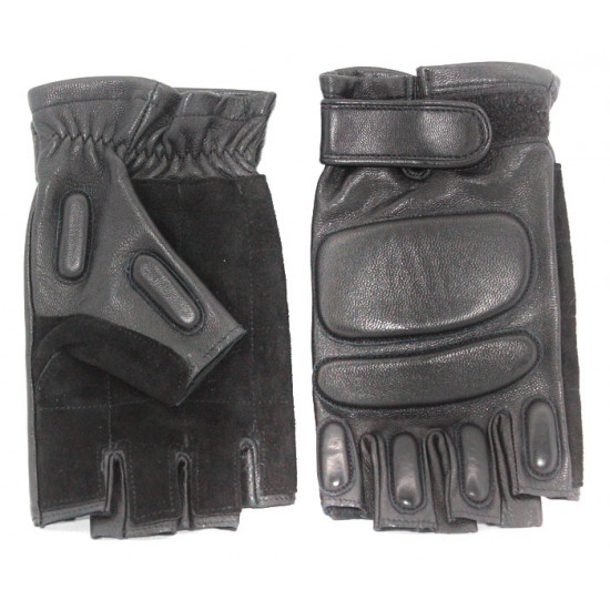 Taktische schwarze Lederhandschuhe für Faustschutz Airsoft Geschenk für Männer