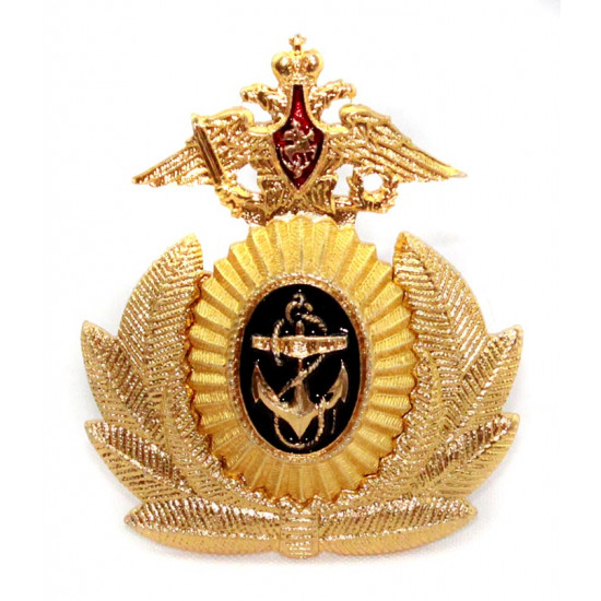 ロシアの軍のソビエト海軍士官帽子バッジ花形帽章
