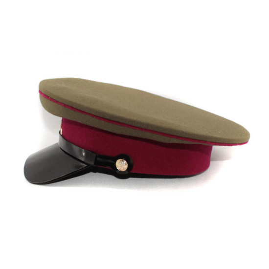 Chapeau de visière d`officiers d`infanterie rkka russe soviétique casquette militaire rouge