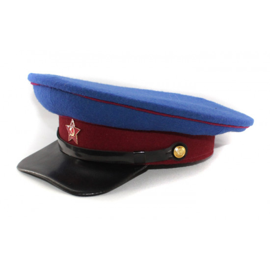 Officiers nkvd russes soviétiques chapeau de visière bleu foncé wwii