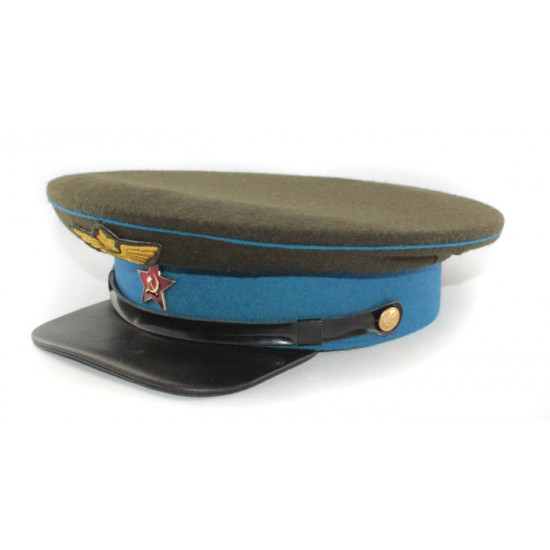 Gorra de la visera de oficiales de la aviación del ejército rojo rusa soviética rkka sombrero