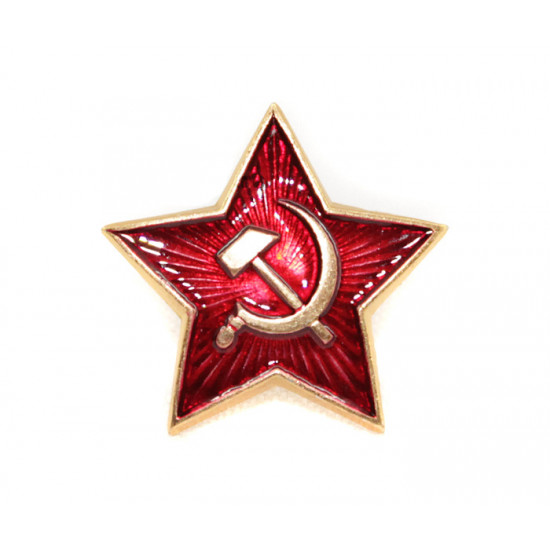 Militares rusos del ejército rojo soviéticos poca estrella insignia del alfiler de la urss
