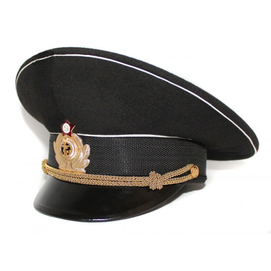 Flota soviética / sombrero de la visera de oficiales naval ruso m69