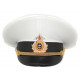 Sombrero de la visera del desfile de oficiales naval veloz ruso