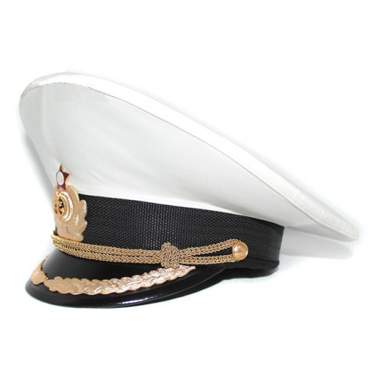 Flota soviética / sombrero de la visera del desfile de oficiales de la fila alto naval ruso m69