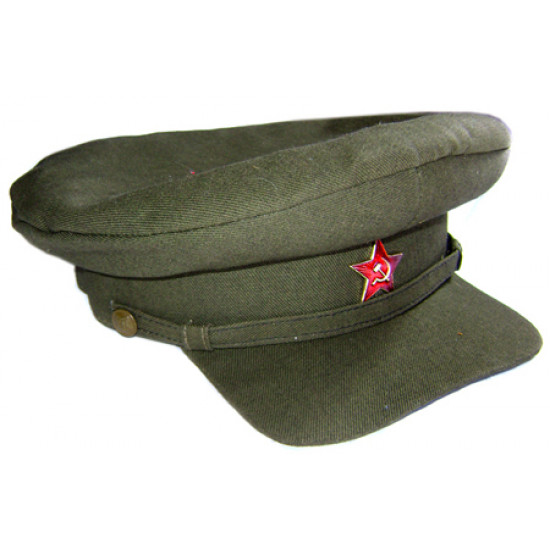Ejército rojo de la gorra de la visera caqui militar rkka ruso soviético wwii sombrero
