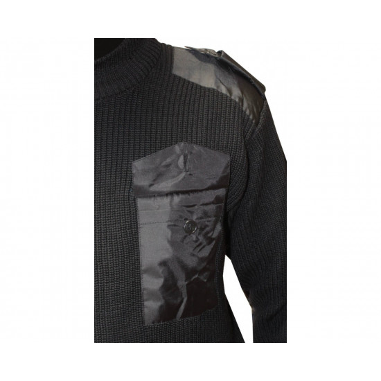 Suéter táctico airsoft cálido negro de invierno para pesca y caza