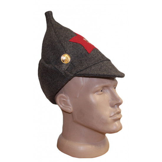 赤軍茶色の冬帽子ロシア軍の帽子ブデノフカ