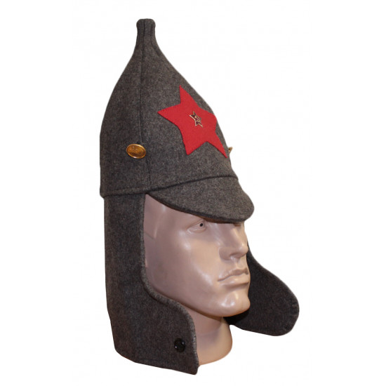 耳おおいによるソビエトrkka歩兵連隊ロシア赤軍毛織物冬帽子budenovka
