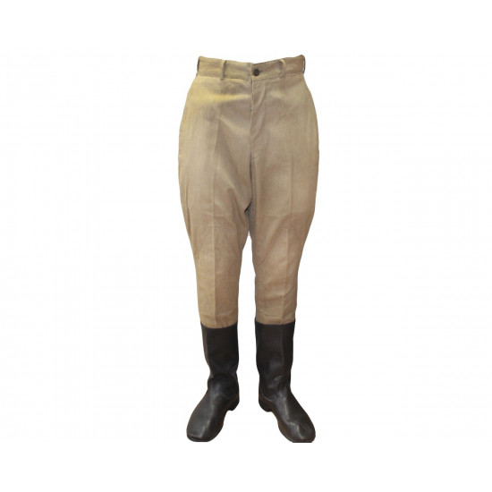Pantalón caqui NKVD de guardia de fronteras soviético / ruso pantalones de montar M35