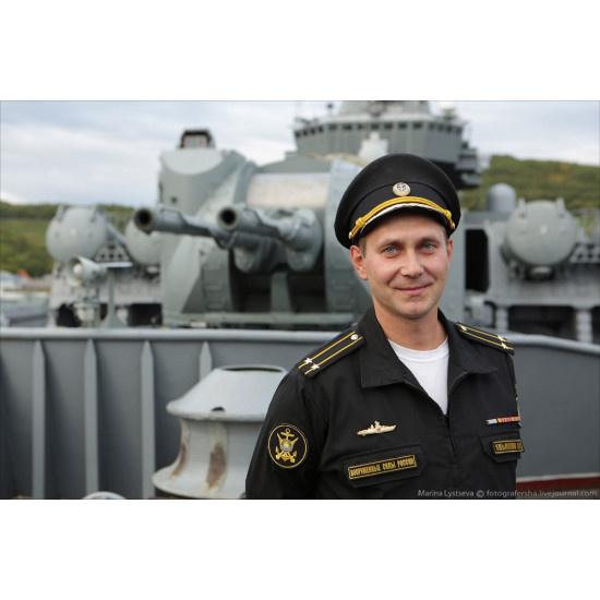 Naval Fleet Officer `s schwarze Sommerjacke VMF RF