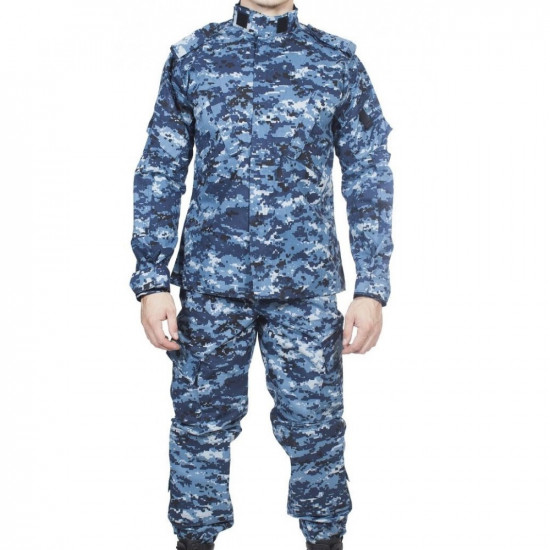 Taktische blaue digitale Uniform Airsoft-Jacke und -Hose Professionelles ACU-Set für Jagd- und Angeltarnung BDU-Anzug
