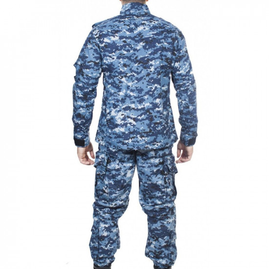 Uniforme digital azul táctico, chaqueta y pantalones Airsoft, conjunto profesional ACU para caza y pesca, traje BDU de camuflaje