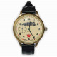 Reloj de pulsera ruso soviético "Ferrocarriles con grabado de tren" Molniya