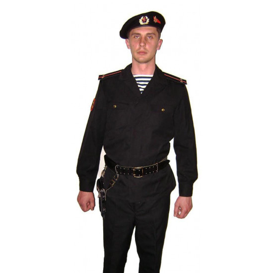 Soviétique / fusiliers marins militaires russes uniforme militaire noir