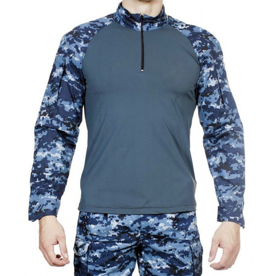 Tactical jumper Demi-season Professional Airsoft shirt "Blue-pixel" camo jumper Active lifestyle rip-stop wear