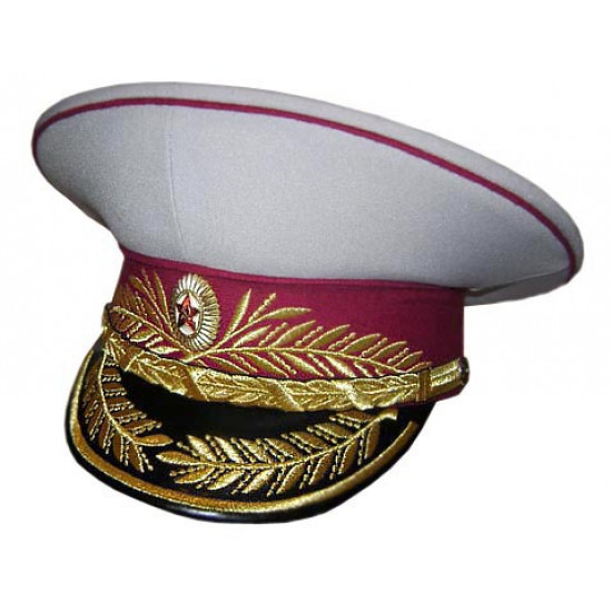 Soviético / ministerio de generales mvd ruso de desfile de asuntos internos sombrero blanco