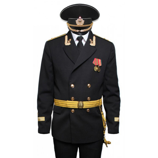 Soviético / uniforme del desfile naval ruso negro